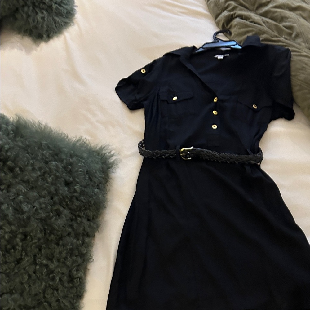 Guess Black Dress with Gold Accents
